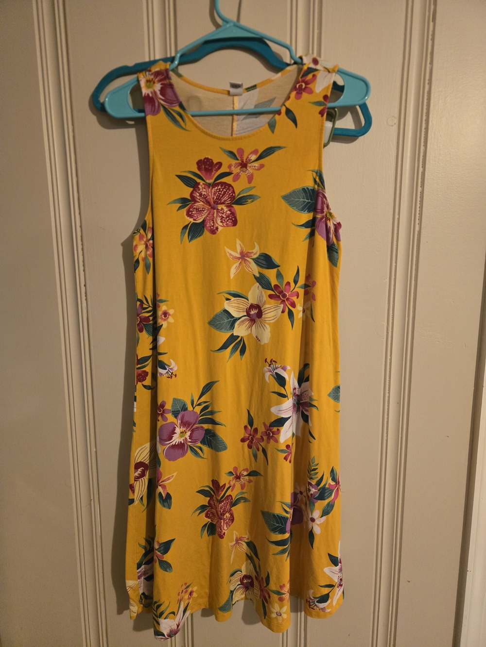 Old Navy Yellow Floral Sleeveless Dress